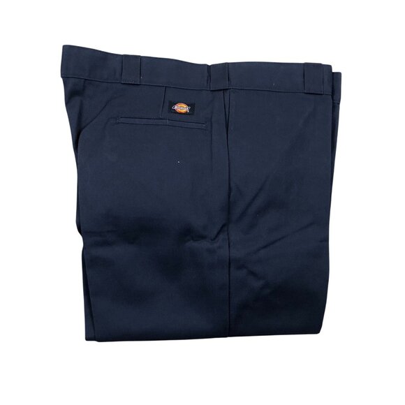 NEW Dickies Mens Original Fit Work Pants 44X30 Navy Flat Front Straight Chino - Picture 1 of 8